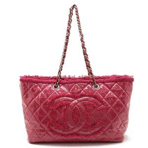 CHANEL Pink Coco Mark Shoulder Bag